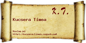 Kucsera Tímea névjegykártya